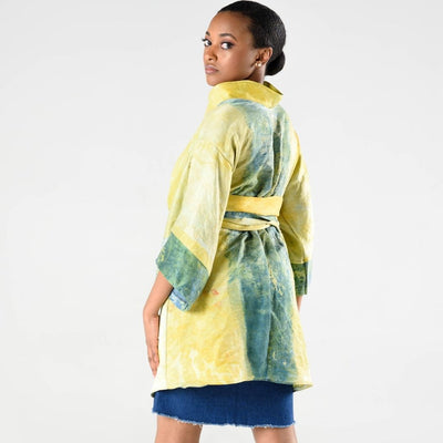 Short Kimono Style Wrap - green-stitch-fashion
