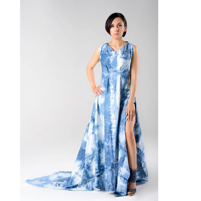 Side Slit V-Neck Floral Maxi Dress — YELLOW SUB TRADING